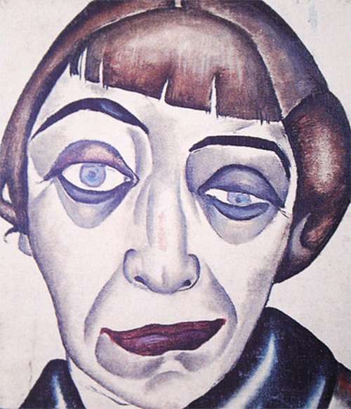 1920-35 Женский портрет. Х., м. 48х42 Курск - Дейнека Александр Александрович