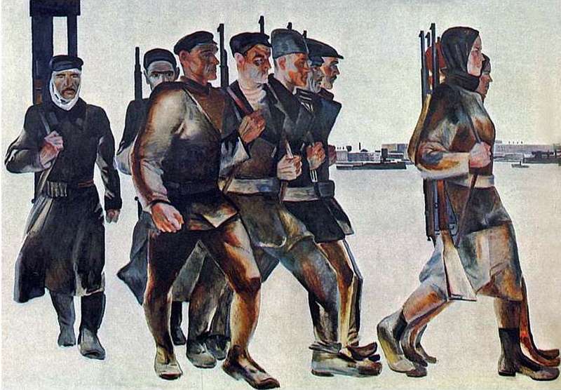 1927 Die verteidigung von Petrograd, Central Army Museum, Moscow -   