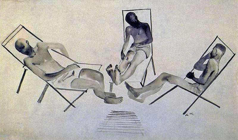 1928 Relaxed, Russian museum -   