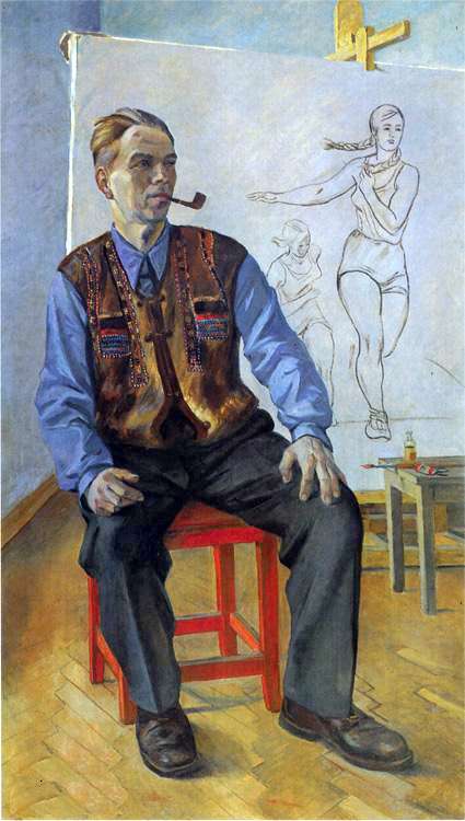 1942 Портрет художника К. А. Вялова. Х., м. 176x100 КМРИ - Дейнека Александр Александрович