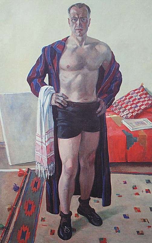 1948 Автопортрет. Холст, масло. 175,2x110 Курск - Дейнека Александр Александрович