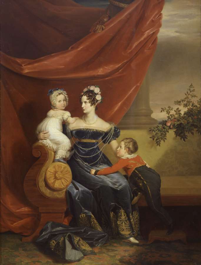 Портрет великой княгини Александры Фёдоровны с детьми. Холст, мас - Доу Джордж 