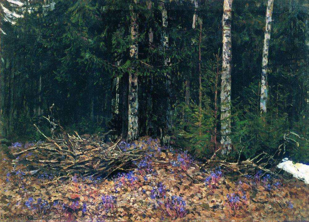 Весна в лесу. 1918 - Жуковский Станислав Юлианович