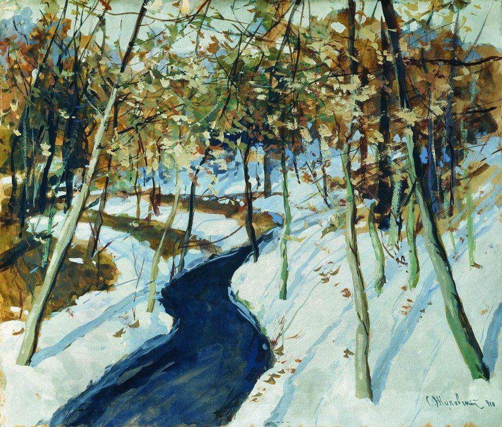 Зимний пейзаж. 1910 - Жуковский Станислав Юлианович