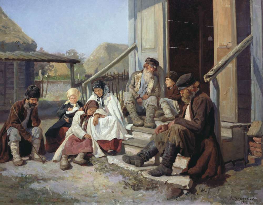 У земской больницы. 1886 - Загорский Николай Петрович