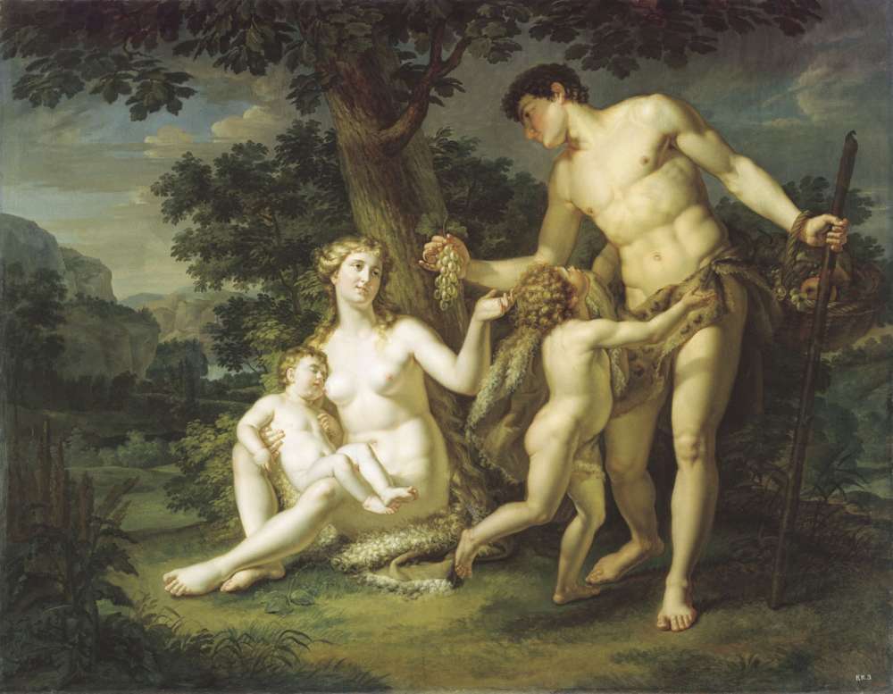 Адам и Ева с детьми под деревом. 1803 - Иванов Андрей Иванович