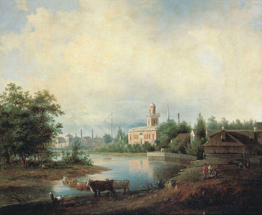 Пейзаж с рекой. Екатерингоф. 1844 - Иванов Иван Андреевич
