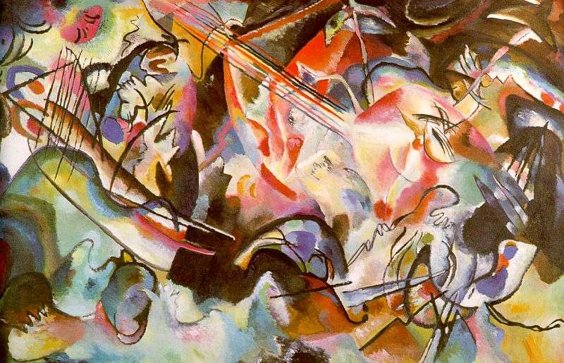 Kandinsky Composition VI, 1913, oil on canvas, Hermitage, St -   