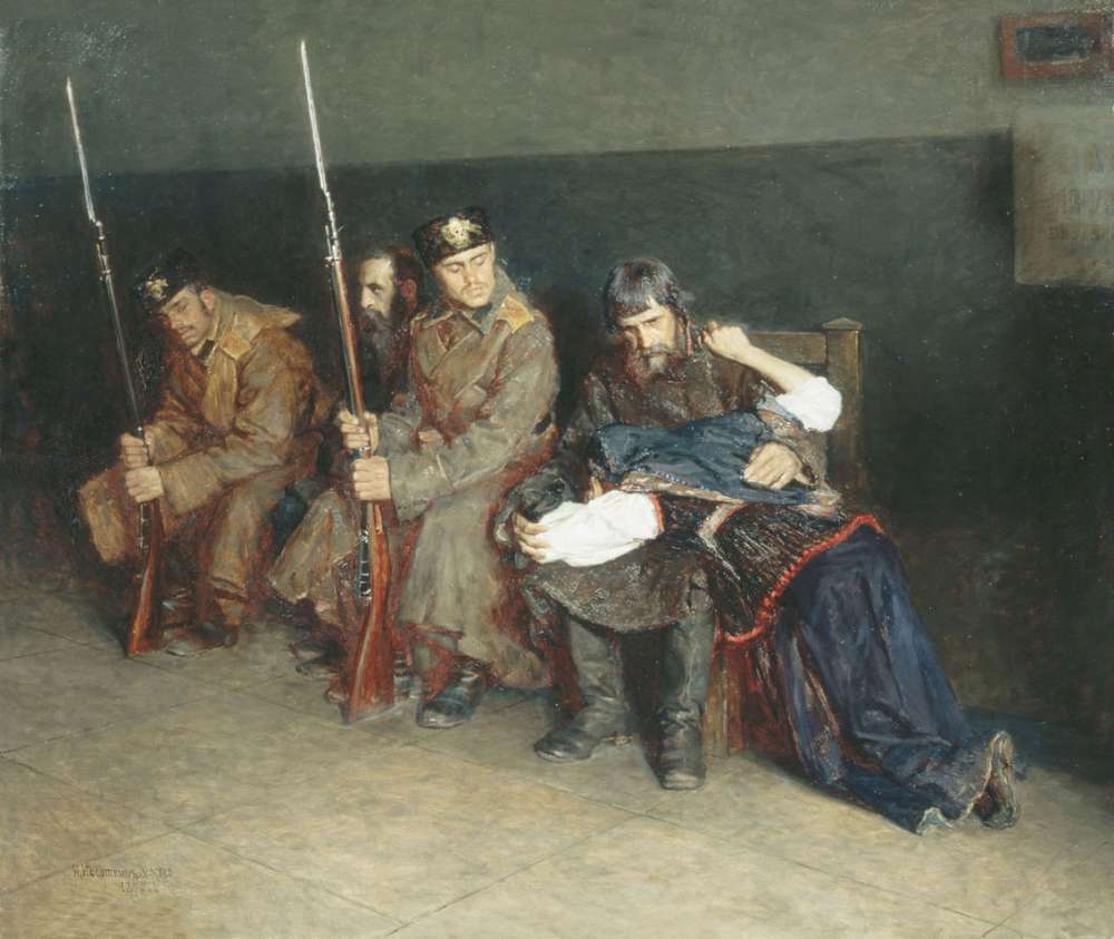 В коридоре окружного суда, 1897 - Касаткин Николай Алексеевич