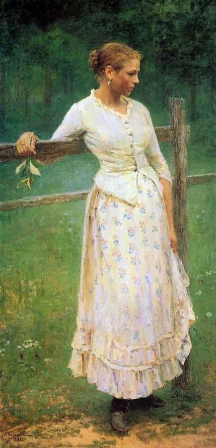 Девушка у изгороди. 1893 - Касаткин Николай Алексеевич