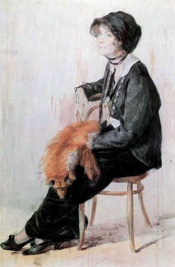 Женский портрет. 1916  - Касаткин Николай Алексеевич