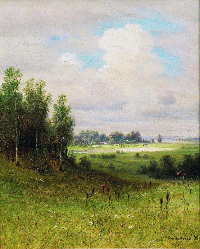Летний пейзаж. 1890-е Холст, масло. 31 x 22 ЧС - Кондратенко Гавриил Павлович