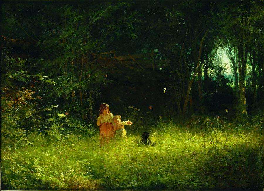 Дети в лесу. 1887 - Крамской Иван Николаевич