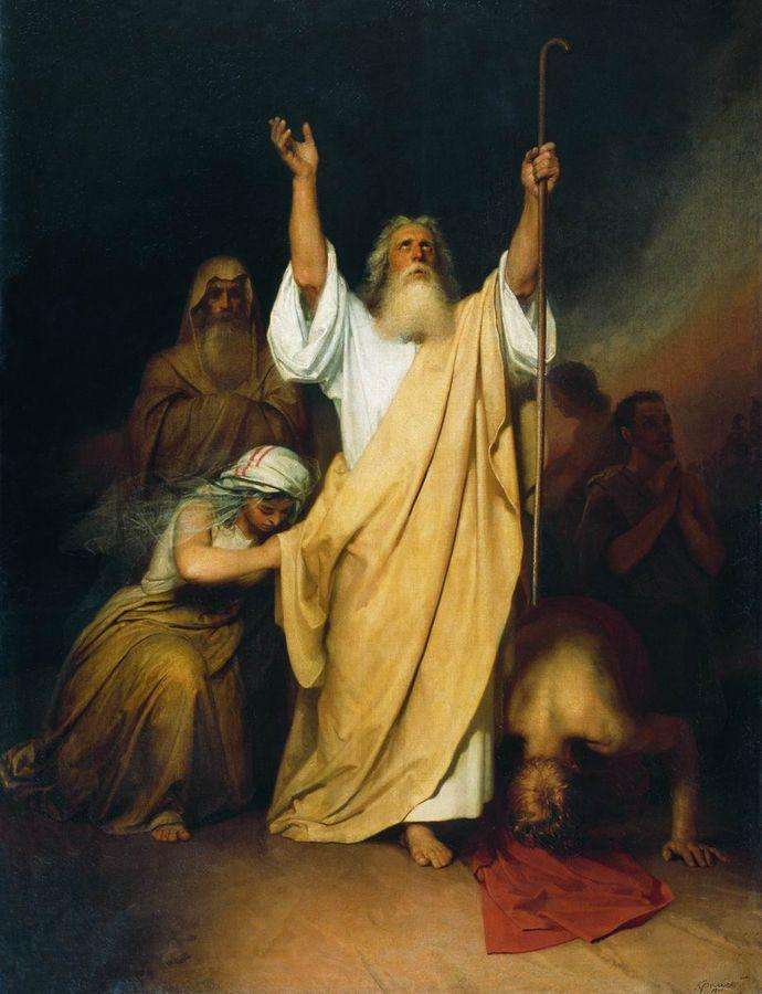 Молитва Моисея после перехода израильтян через Черное море. 1861 - Крамской Иван Николаевич