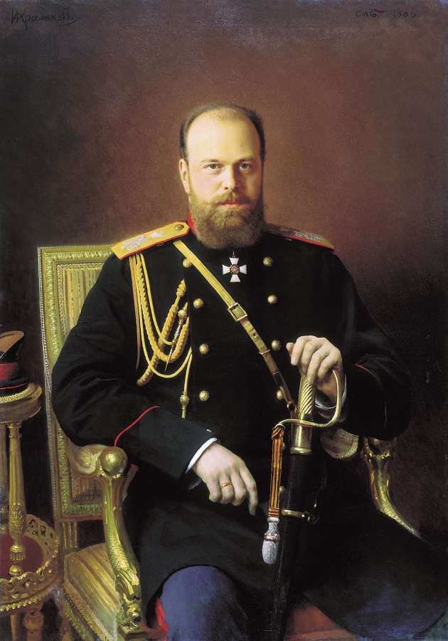 Портрет Александра III. 1886. Холст, масло. 129х92 см - Крамской Иван Николаевич