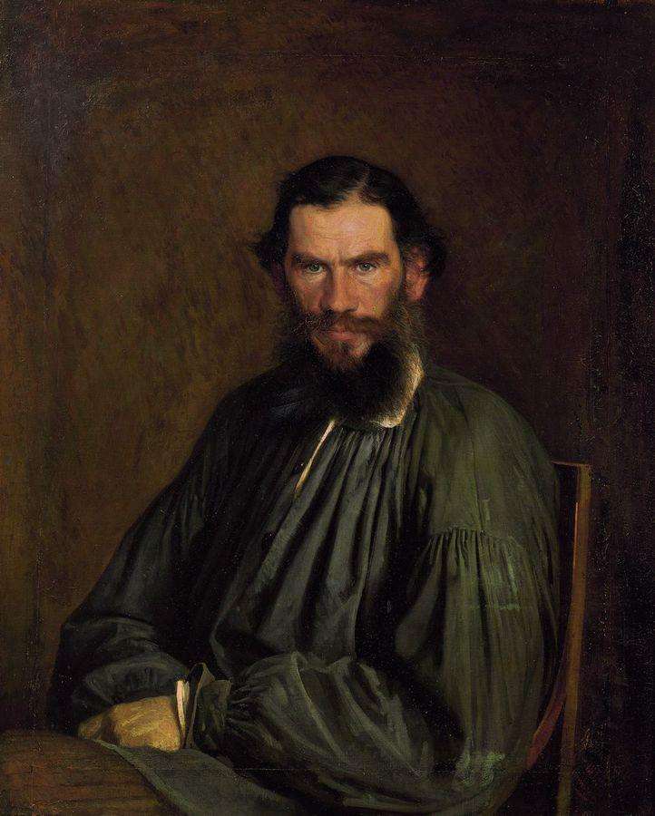Портрет писателя Льва Николаевича Толстого. 1873 - Крамской Иван Николаевич