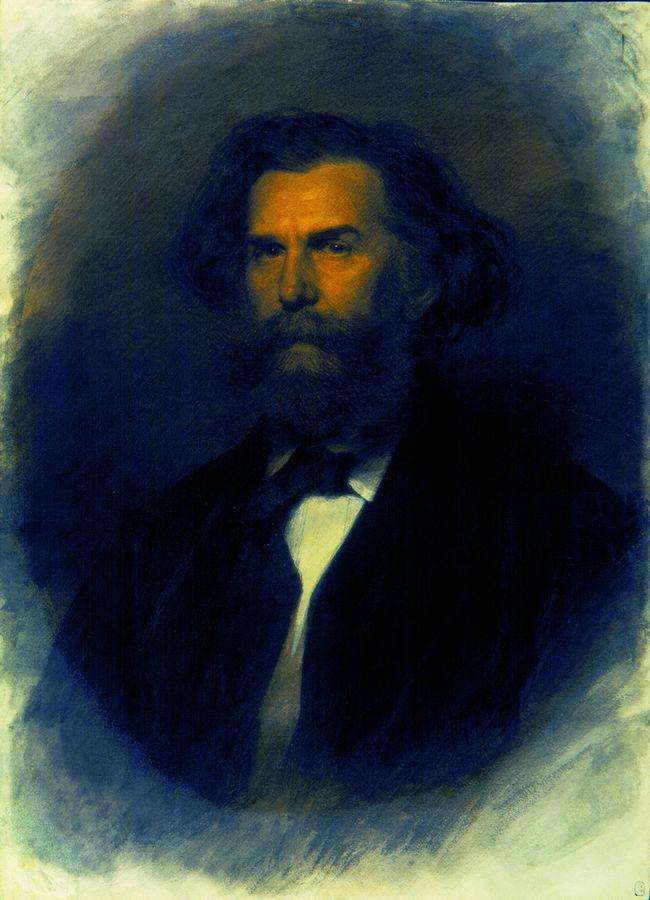 Портрет художника Алексея Петровича Боголюбова. 1869 - Крамской Иван Николаевич