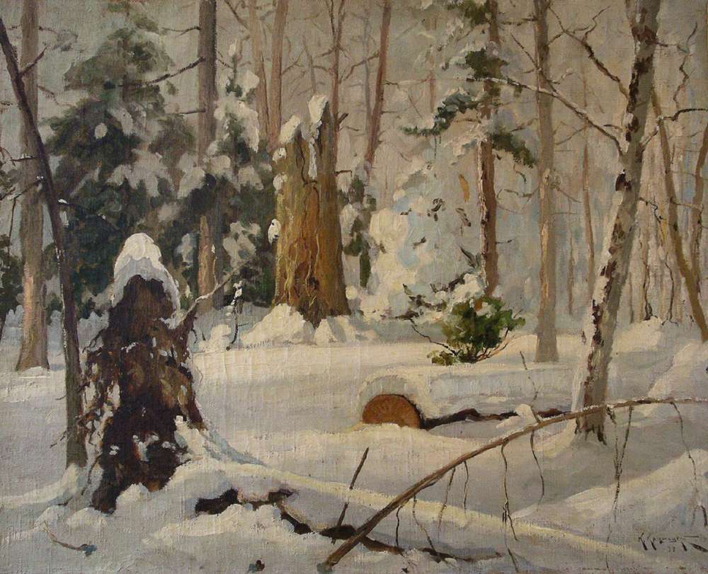 Зимний лес, 1899г. 63x51 - Крыжицкий Константин Яковлевич