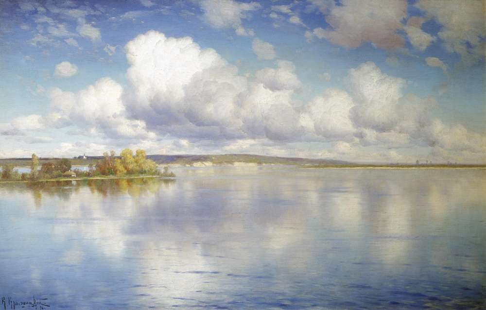 Озеро. 1896, холст, масло, 54х85 см  - Крыжицкий Константин Яковлевич