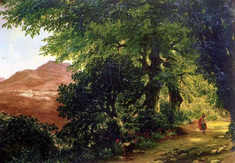 Аллея в Альбано близ Рима. 1836  - Лебедев Михаил Иванович