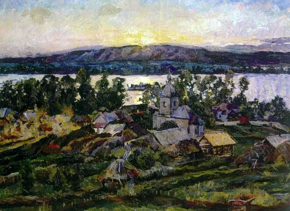Закат на Волге. 1928  - Лентулов Аристарх Васильевич