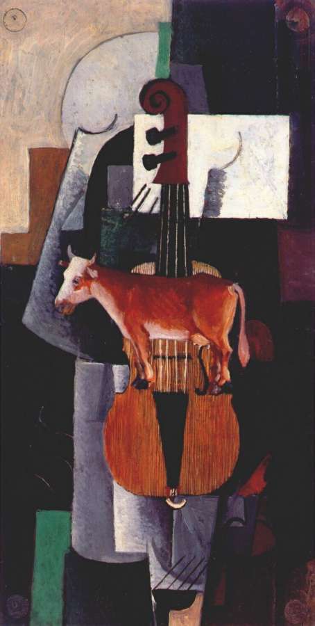 malevich_cow_and_violin_1913 -   