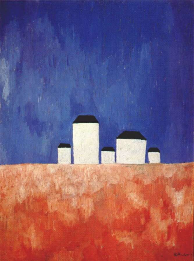 malevich_landscape_with_five_houses_c1932 -   
