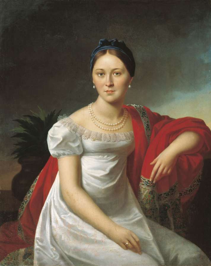 Портрет молодой женщины. 1810-е - Олешкевич Иосиф Иванович