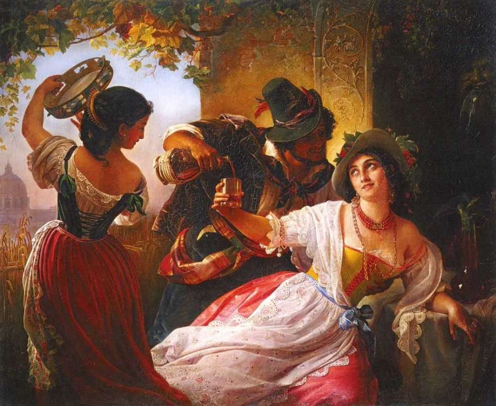 Октябрьский праздник в Риме. 1851 - Орлов Пимен Никитич