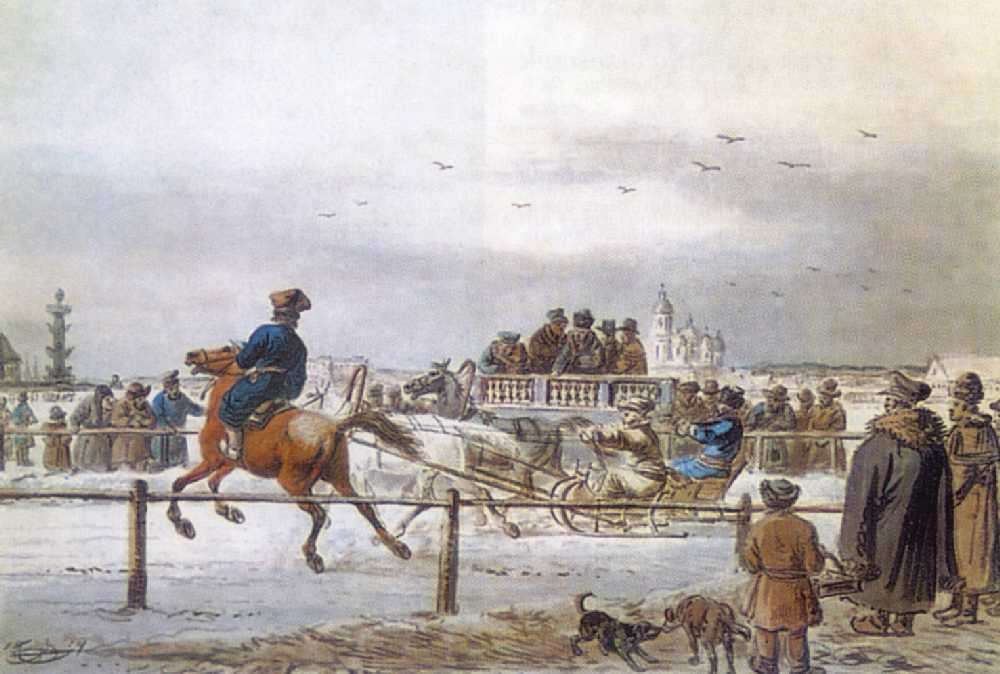 Бега на Неве. 1814г - Орловский Александр Осипович