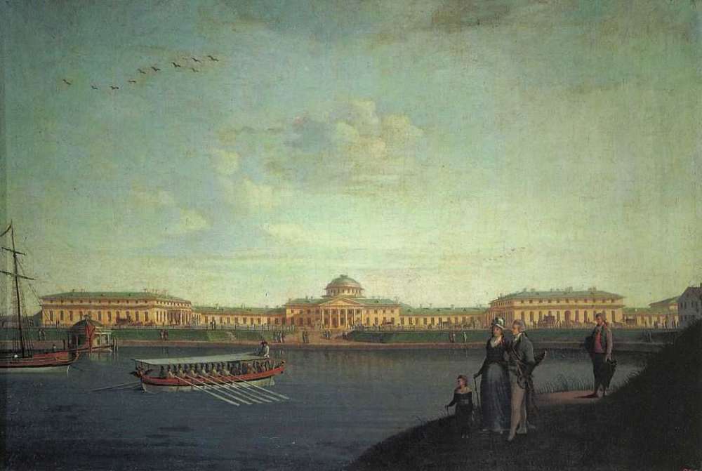 Вид Таврического дворца со стороны Невы. 1797 - Патерсен Беньямин 