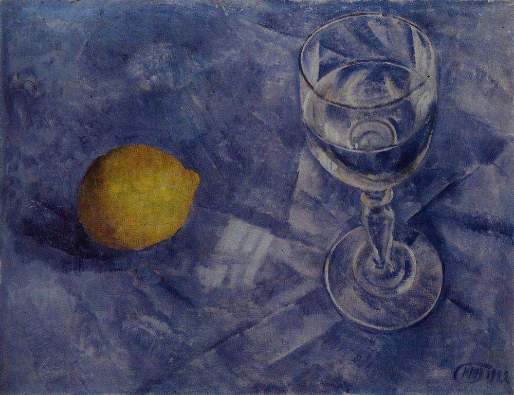 Бокал и лимон. 1922 - Петров-Водкин Кузьма Сергеевич