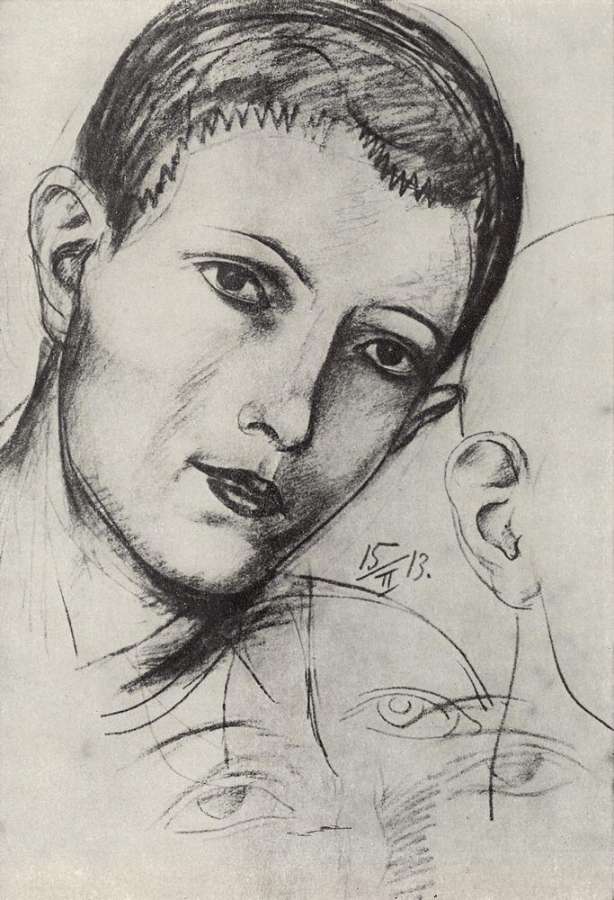 Голова юноши (Адам). 1913 - Петров-Водкин Кузьма Сергеевич