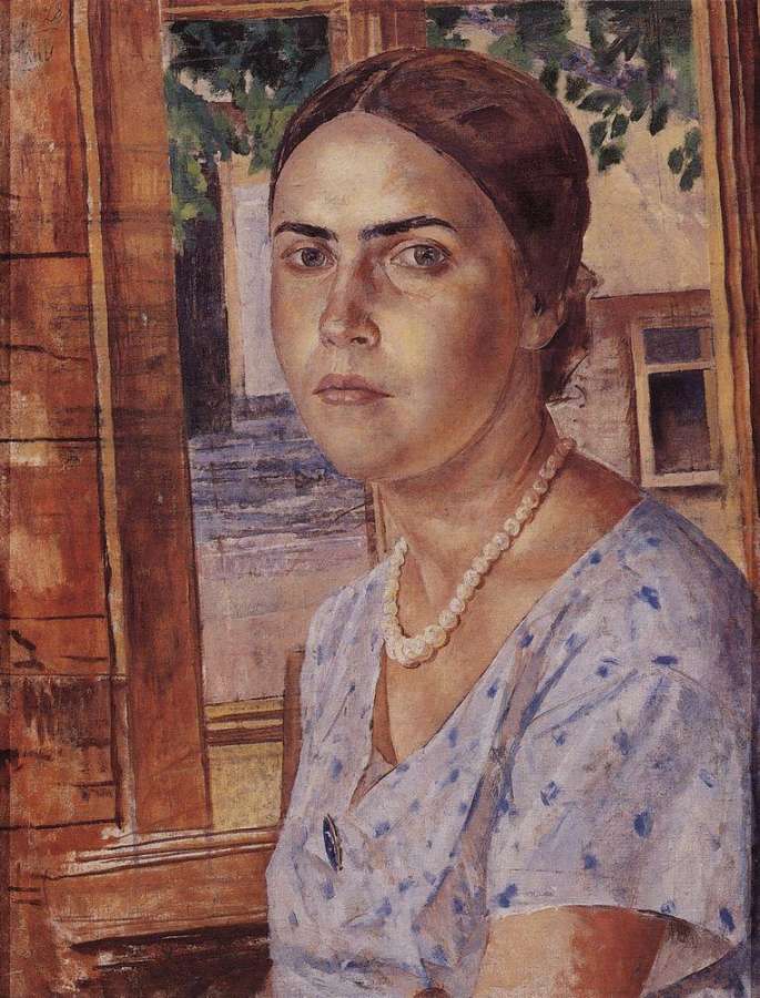 Девушка у окна. 1928 - Петров-Водкин Кузьма Сергеевич