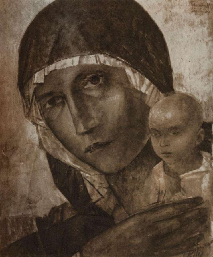 Мадонна с младенцем. 1923 - Петров-Водкин Кузьма Сергеевич