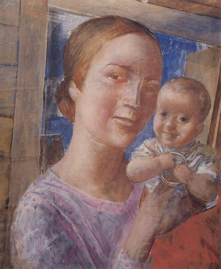 Мать и дитя. 1927 - Петров-Водкин Кузьма Сергеевич