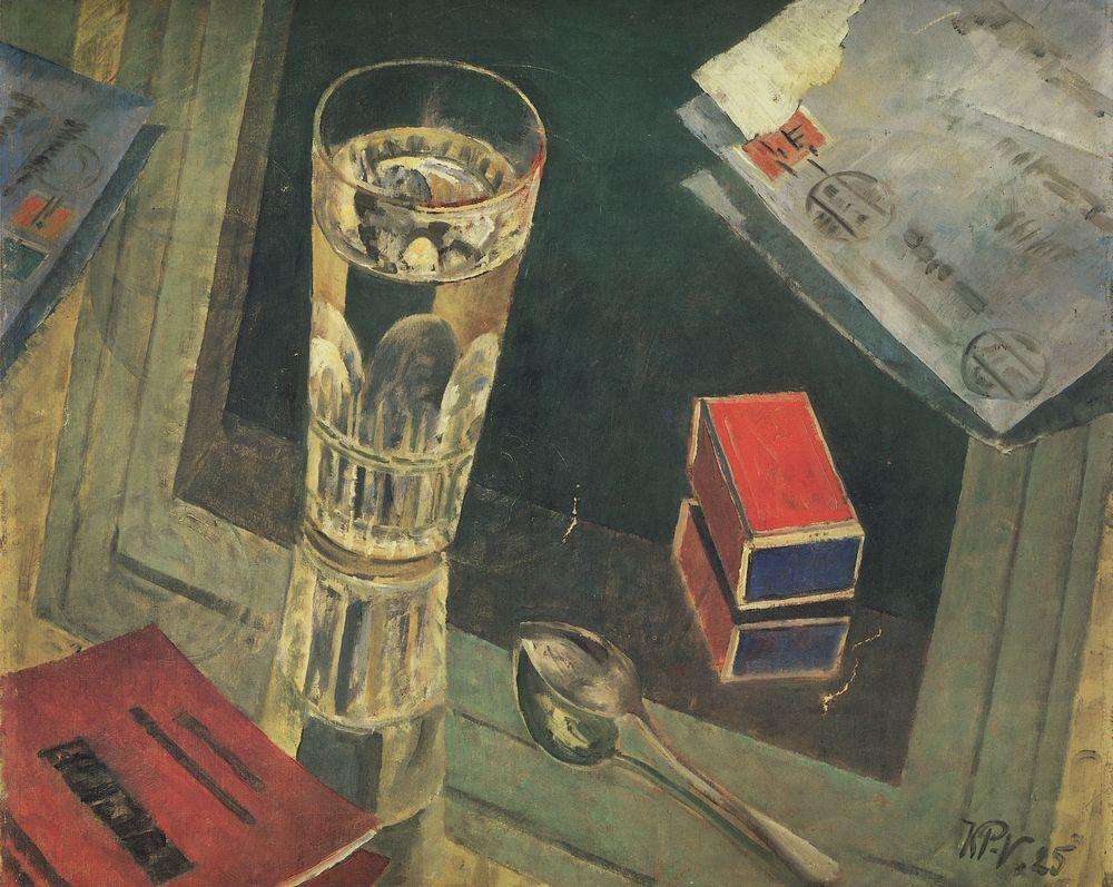 Натюрморт с письмами. 1925 - Петров-Водкин Кузьма Сергеевич