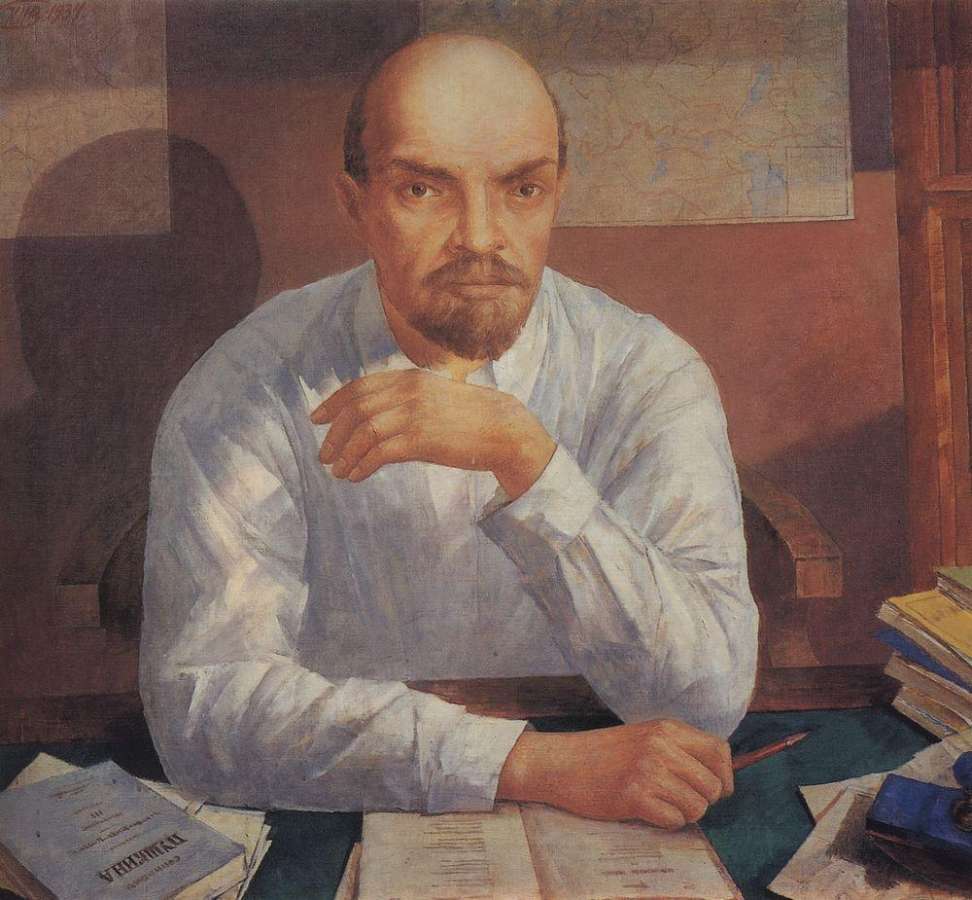 Портрет В.И.Ленина. 1934 - Петров-Водкин Кузьма Сергеевич