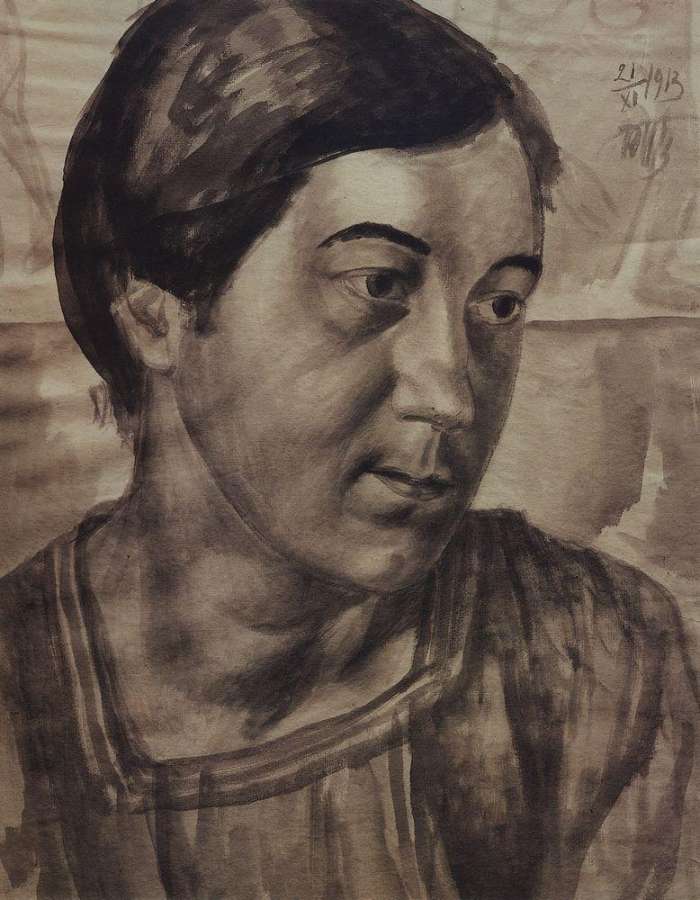 Портрет жены художника. 1913 - Петров-Водкин Кузьма Сергеевич