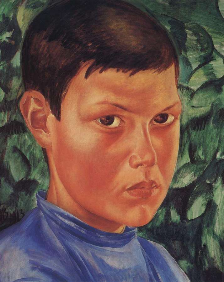 Портрет мальчика. 1913 - Петров-Водкин Кузьма Сергеевич