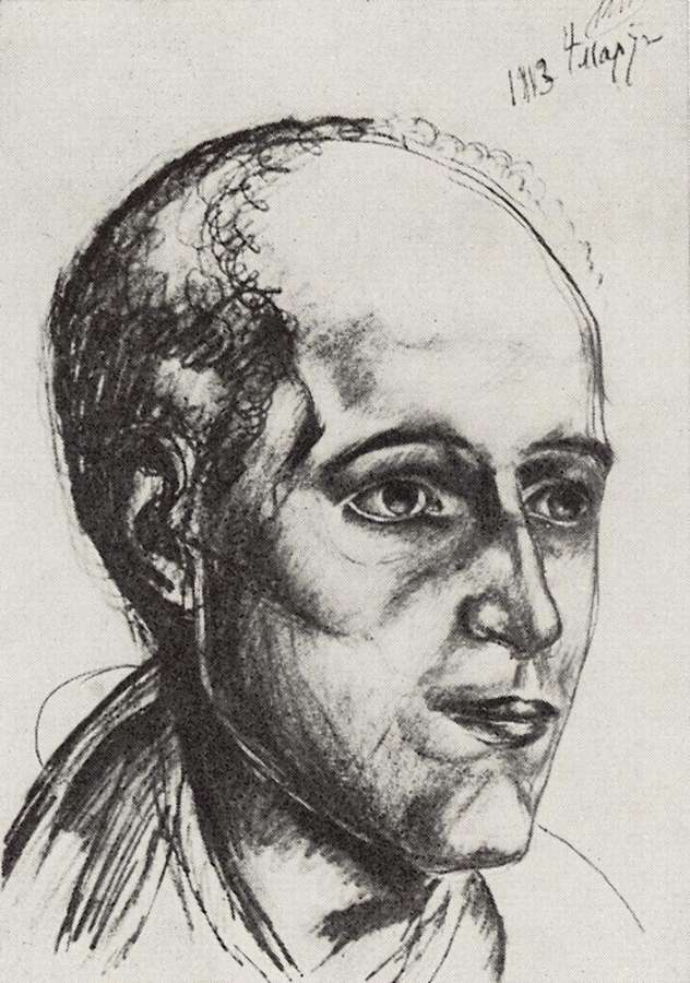 Портрет поэта. 1913 - Петров-Водкин Кузьма Сергеевич