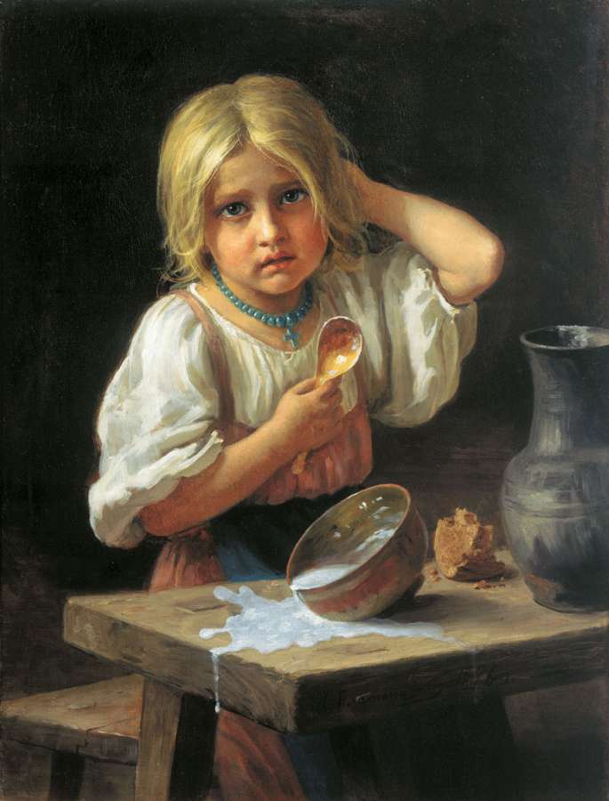 Крестьянская девочка. 1876 - Платонов Харитон Платонович