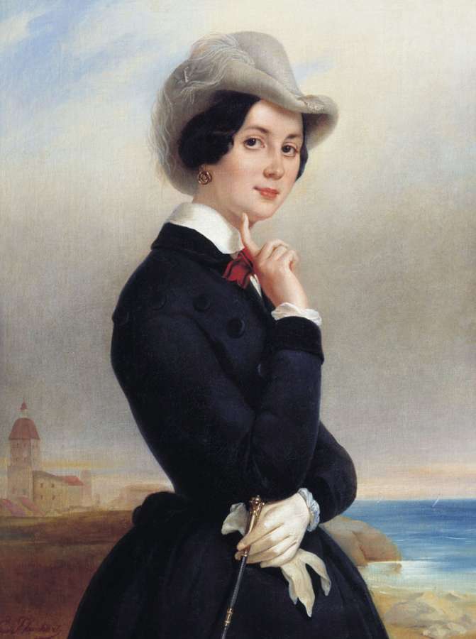 Портрет В.В. Самойловой. Начало 1840-х - Плюшар Евгений Александрович