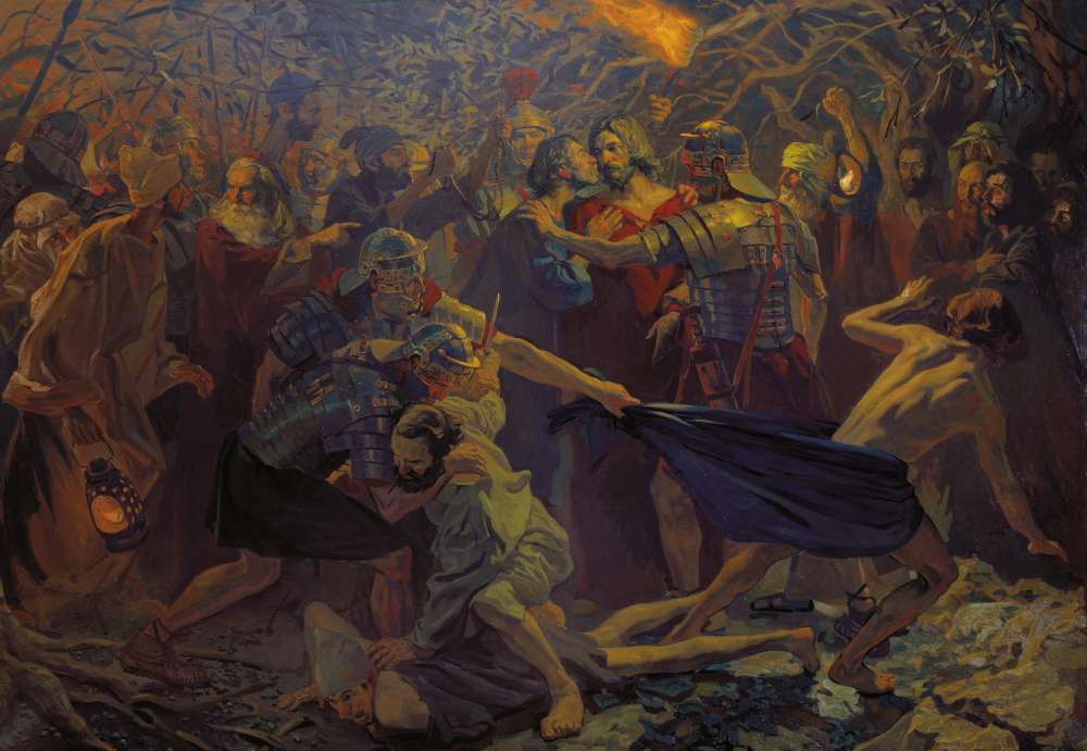 Взятие Христа под стражу - Попов Павел Петрович