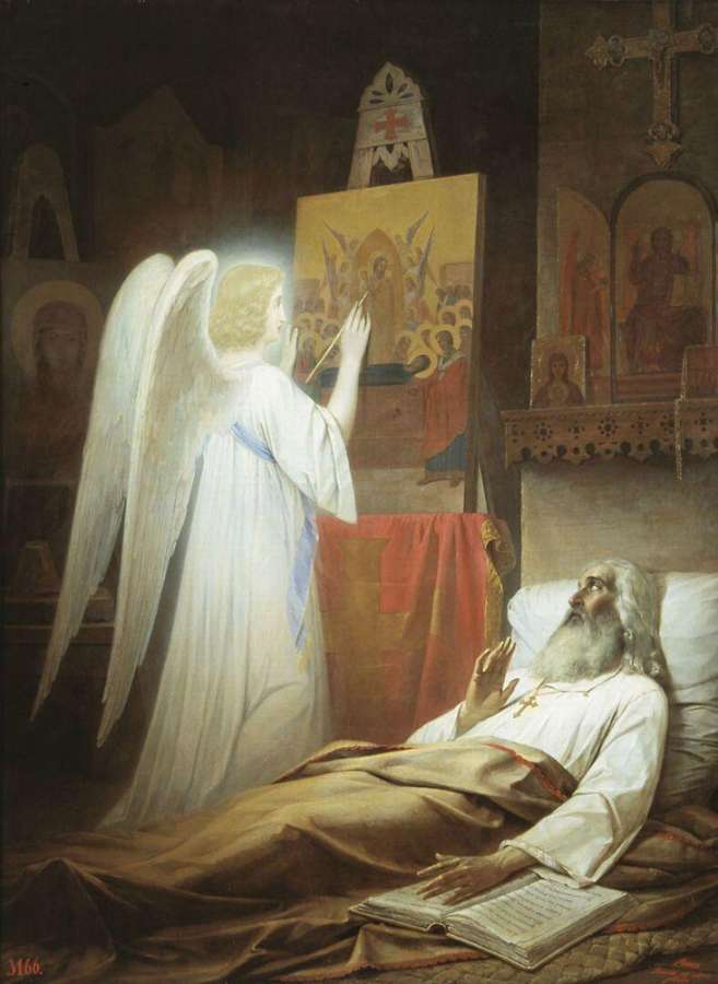 Блаженный Алипий, иконописец печерский. 1848  - Раев Василий Егорович