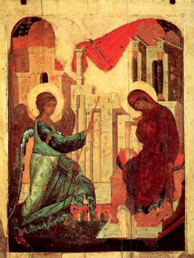Икона праздничного чина иконостаса Успенского собора во Владимире. 1408 год - Рублев Андрей 