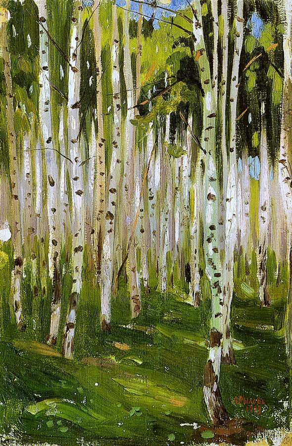 Rylov Arkay Brich wood in Chashnikovo Sun - Рылов Аркадий Александрович