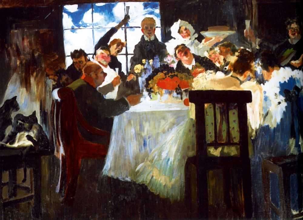 Чаепитие (Трактир). 1911  - Сапунов Николай Николаевич