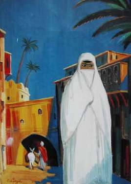 1911 Egyptian Woman. Tempera on canvas. 75x52 -   