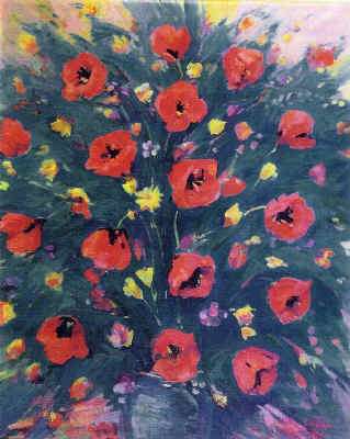 1953 Still Life with Poppies. Oil on canvas. 60x50 -   